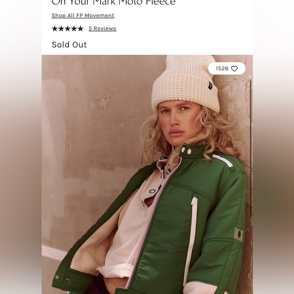 Free People Movement - On Your Mark Moto Fleece, SMALL NWT - Picture 4 of 6